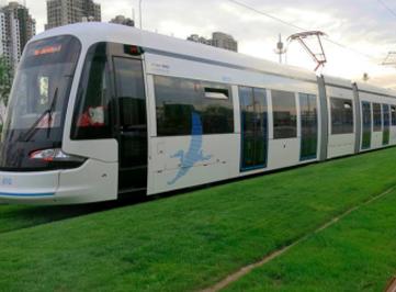 Tram T1 section in Wuhan, Hubei Province